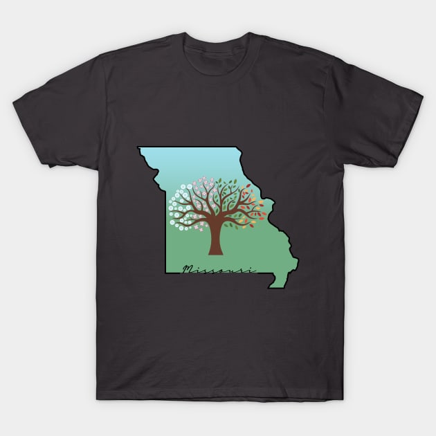 Missouri Seasons T-Shirt by MamaT's Designs